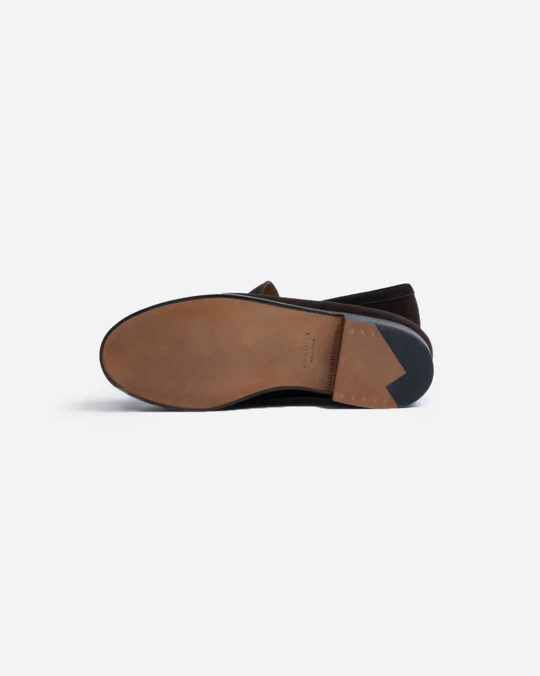 J.M. Weston 180 Loafer Dark Brown Suede D Width - Image 3