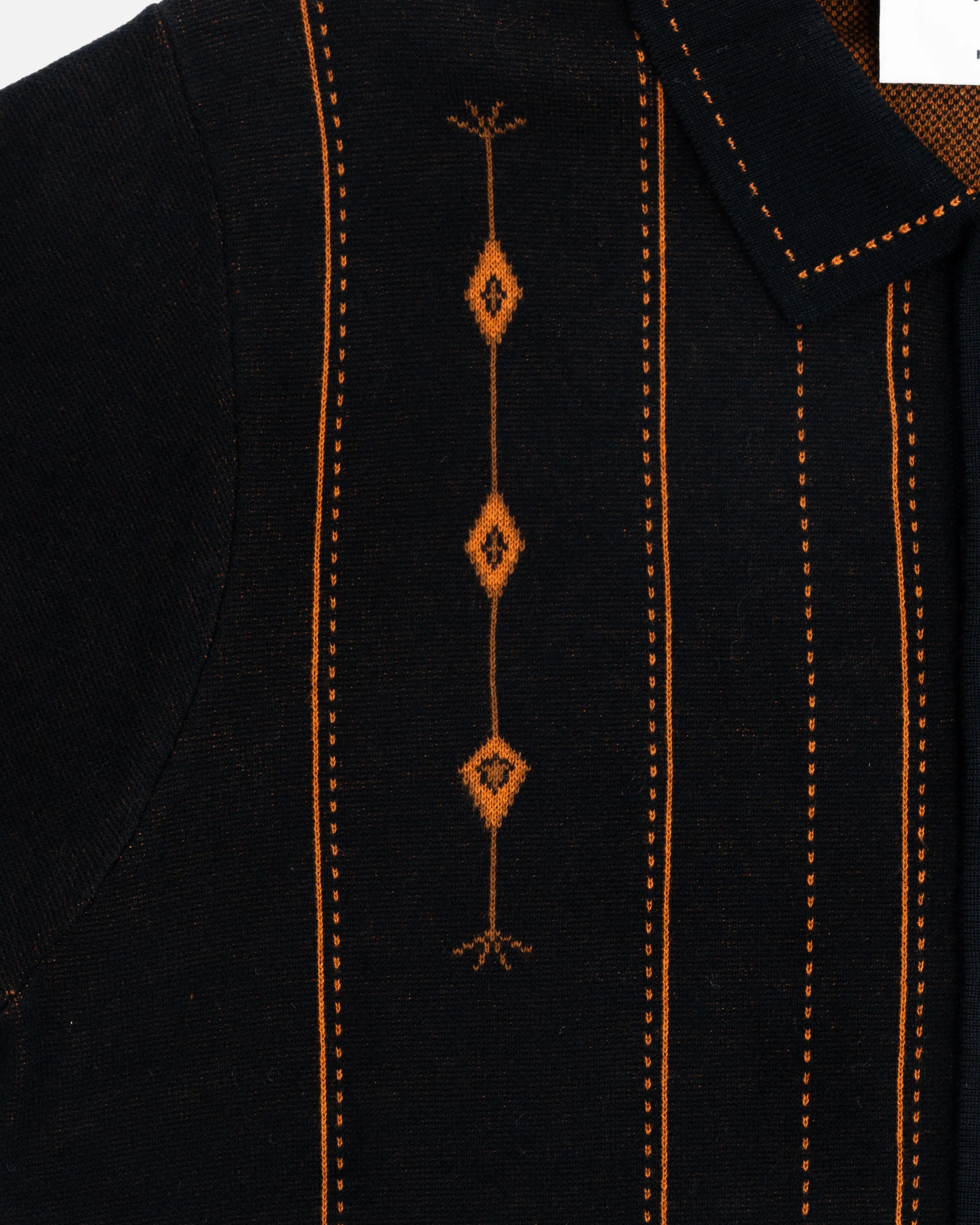 Percival Folio Knitted Shirt Cotton Dark Navy - Image 3